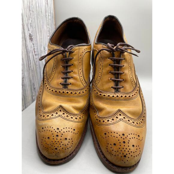 Allen Edmonds "McAllister" Brown Wingtip Oxford Mens Dress Shoes 12D - Picture 4 of 8